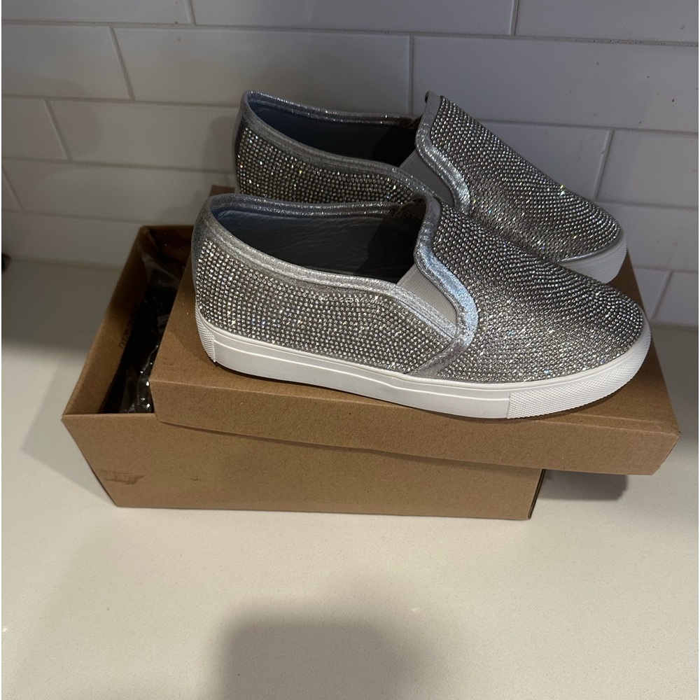 Brand new size 5 La Sheelah shoes with rhinestones